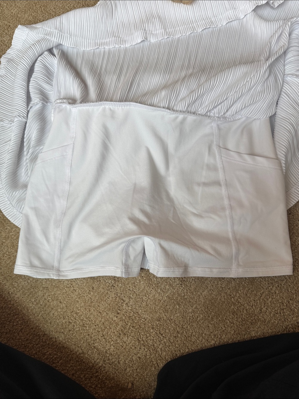 ALO Yoga micro plisse tennis skirt-  White Pleated Skater Skirt - Picture 2 of 4